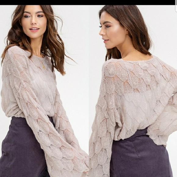 💛🐝SALE💛🐝 Delicate Scalloped Sweater💛TYGIGI💛 - Picture 4 of 8